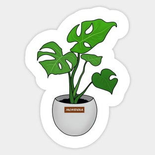 Monstera Deliciosa Leaf Sticker